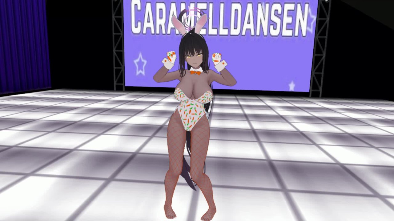 MMD 角楯花凛兔女郎装跳着轻快舞步圆润屁股用力甩